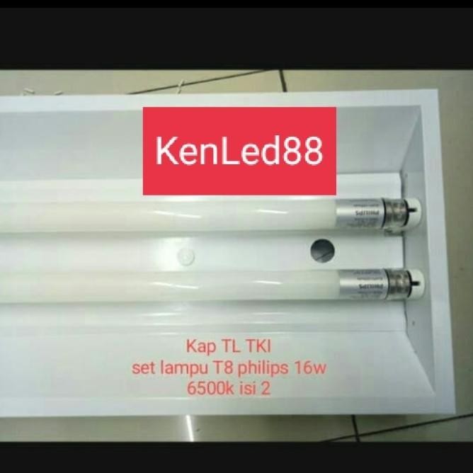 Kap Lampu Tki Inbow 2X36/2X16 Housing Tl Neon Led 120Cm 2Lampu