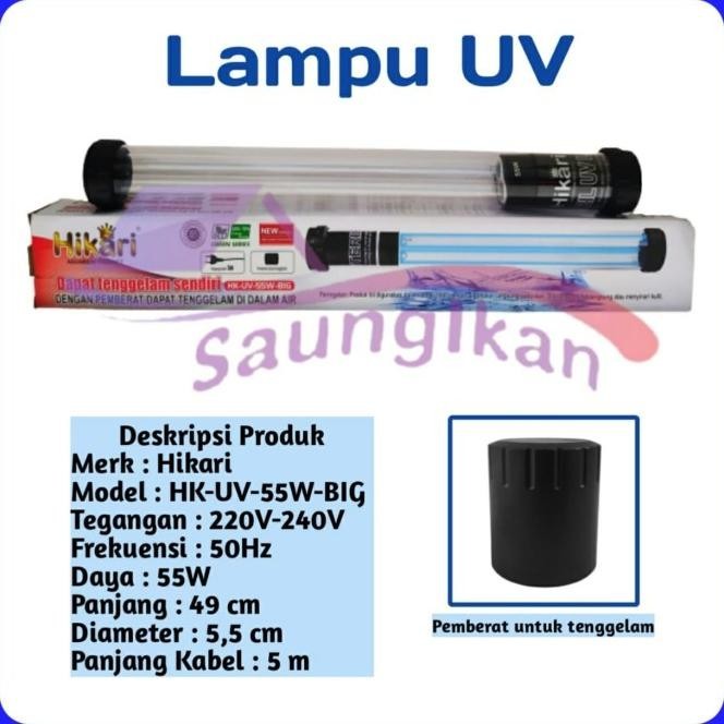 Lampu Uv Ultraviolet Chamber Kolam Hikari Hk Uv Lamp 55 W Big