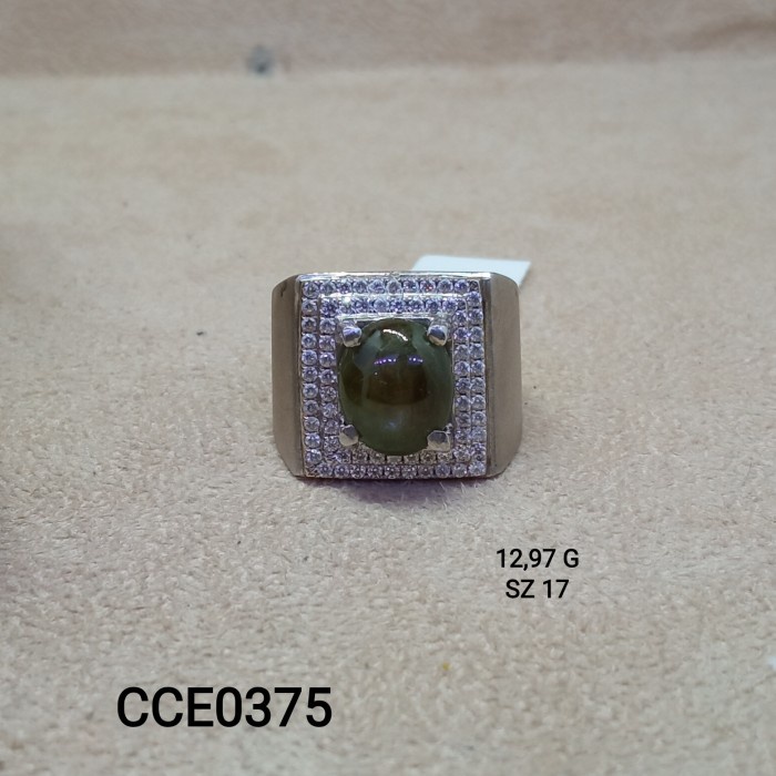 [Baru] Cincin Cowok/Pria Batu Emas 750 Cce0375 Limited