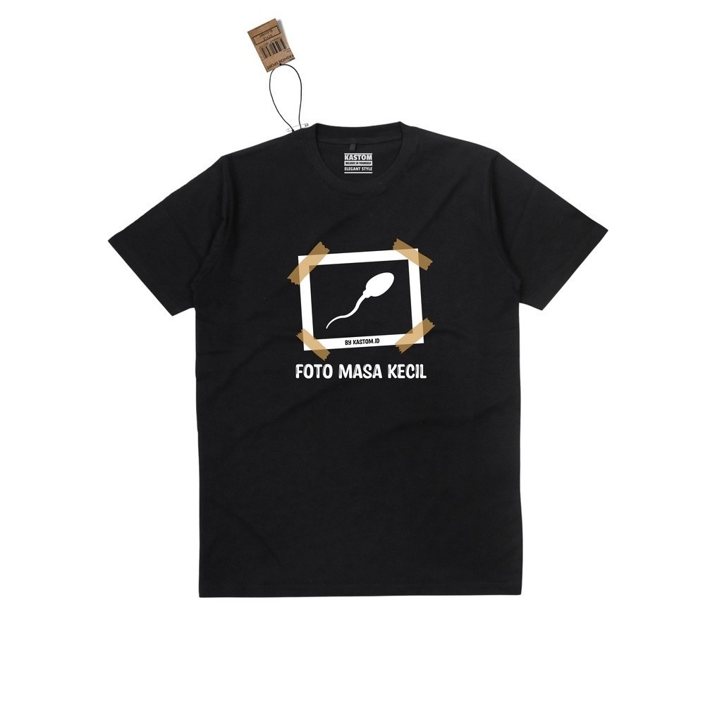 Kaos Foto Masa Kecil Gambar Bingkai Sperma