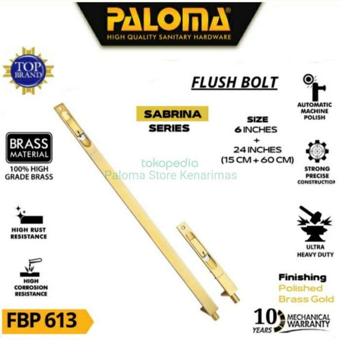 ✨Baru Flush Bolt Paloma Fbp 613 Sabrina 624 Grendel/Slot Tanam Gold Berkualitas