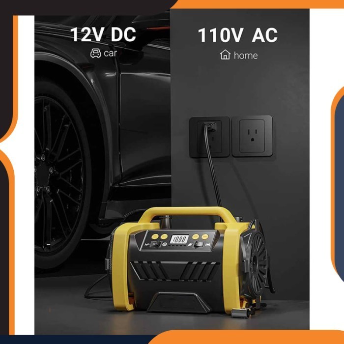 ✨New Ori Grosir Vaclife Pompa Ban Elektrik Digital Inflator Portable Ac 110 V Berkualitas