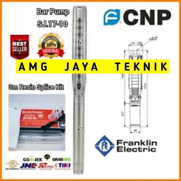 ✨Ori Pompa Submersible Cnp Sj.17.10 Motor Franklin 5.5Kw 7.5Hp 3Phase Terbatas