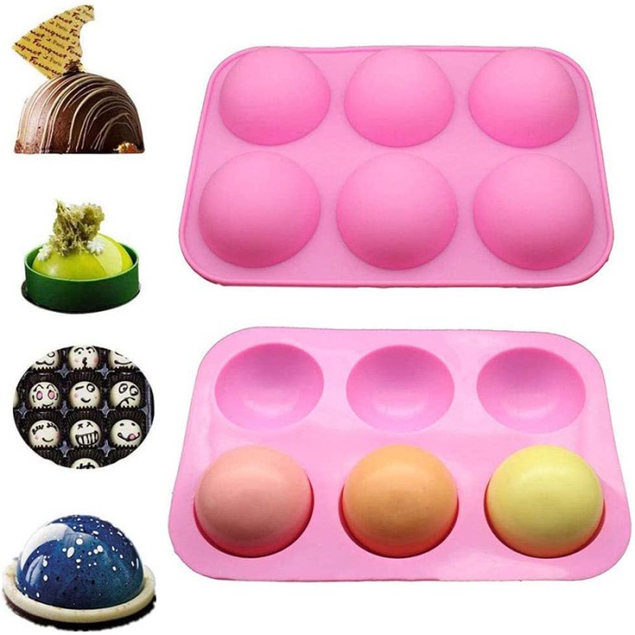 Cetakan Kue Sabun Puding Silikon Setengah Lingkaran Half Ball