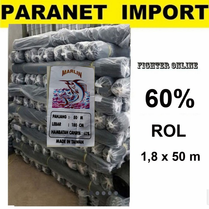 [New] Paranet Impor 60 Lebar 18 M Rol / Shading Net / Jaring Tanaman Berkualitas