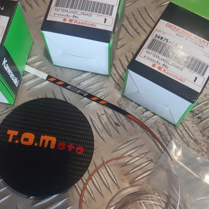[New] Pattern Wheel Orange Stiker Velg Original Kawasaki Er6N Type Fgf Diskon