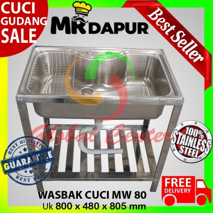[New] Wasbak Dapur Stainless Mrdapur Mw 80 Original Diskon