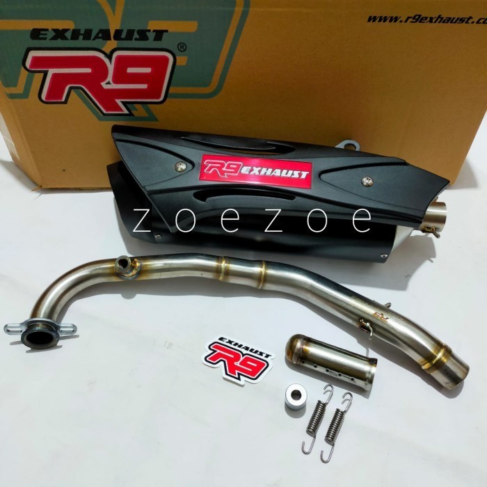 [Original] Knalpot R9 Exhaust Misano Ss Series Black Pcx 150 New Original R9 Diskon