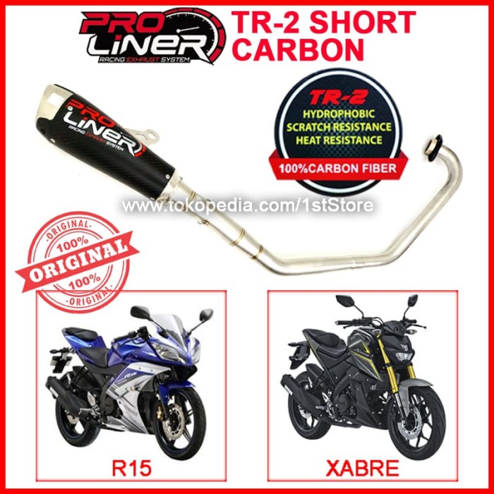 [Original] Original Proliner Tr 2 Carbon Short R15 Old V2 Knalpot Racing Tr2 Ori Terbaru
