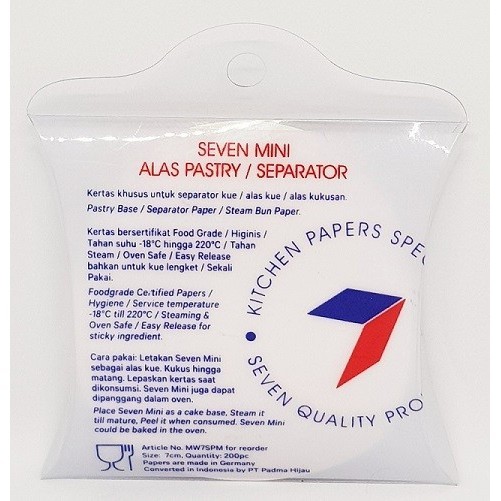 

[New Ori] Baking Paper Seven Round 7 Cm Isi 200 Pcs 25 Pak Limited