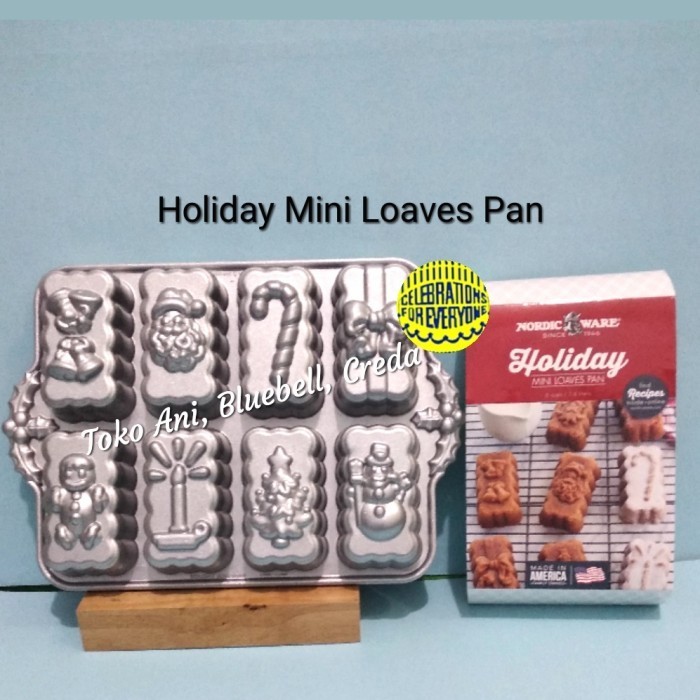 

[New Ori] Nordic Ware Holiday Mini Loaves Pan 8 Cavity 6Cup / 1.4Ltr Terbaru