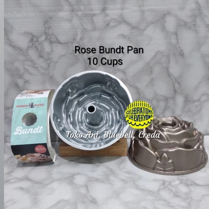 

[New Ori] Nordic Ware Rose Bundt Pan 21.5Cm H 10Cm Vol. 10 Cup / 2.36 Ltr Terbaru