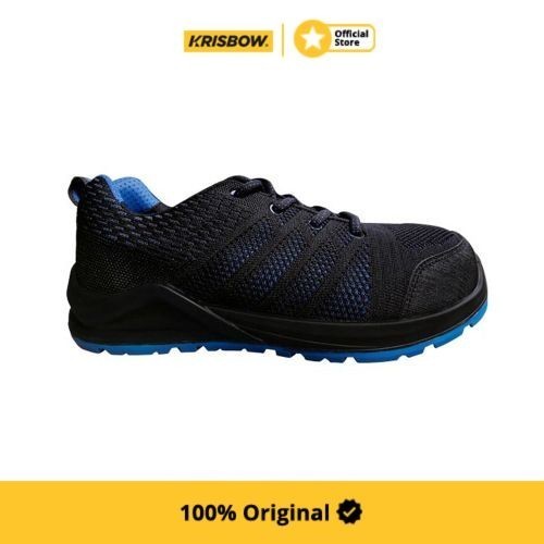 [New] Krisbow Sepatu Safety Shoes Auxo Ukuran 39 - Hitam/Biru Diskon