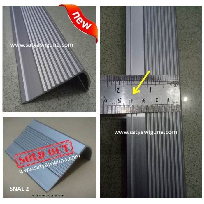 STAIR NOSING ALUMUNIUM / STEP NOSING ALUMUNIUM / ANTISLIP / SNAL 2