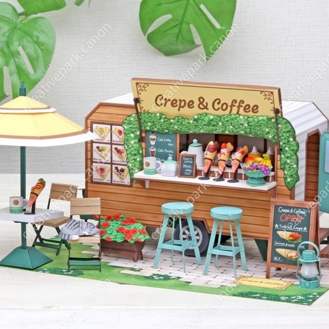 

Papercraft DIY Miniature Toko Crepes & Cafe Miniatur