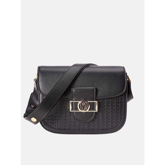 ✅New Susen Woven Slingbag W/ Flower 2031 Black Berkualitas