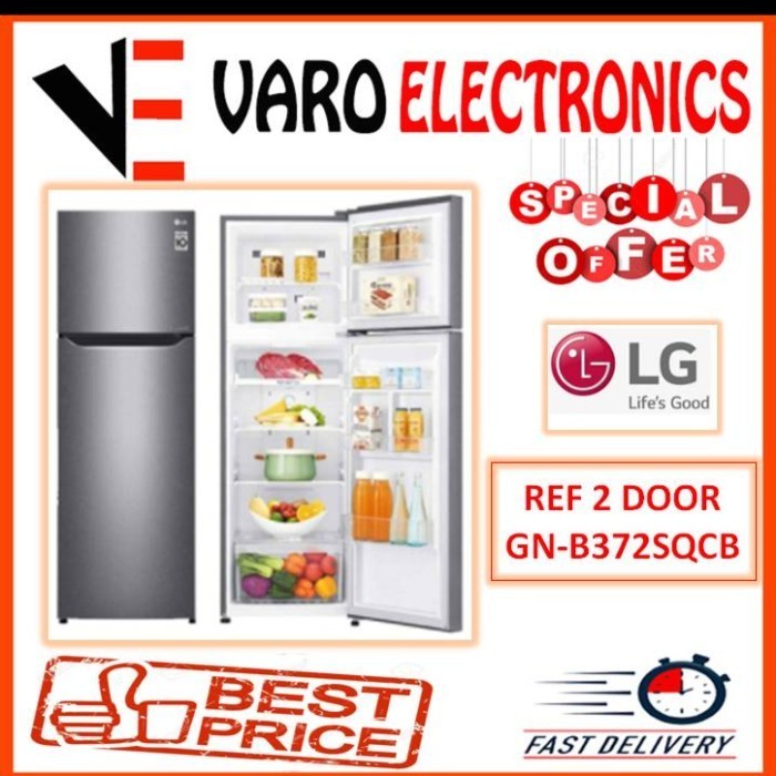[Baru] Lg Gn-B372Sqcb Kulkas Inverter 2 Pintu 333 Liter Gnb372Sqcb 372Sqcb Berkualitas