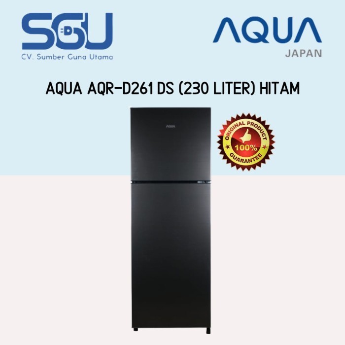 [Baru] Aqua Aqr - D261Ds Lemari Es 2 Pintu 223L Aqr D261Ds Limited
