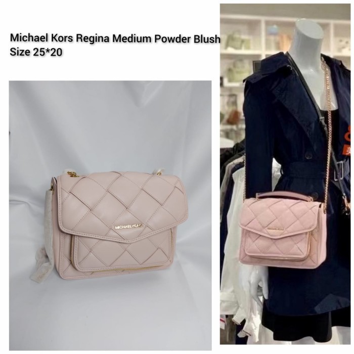 ✅New Tas Michael Kors Ori Mk Regina Medium Powder Blush Diskon
