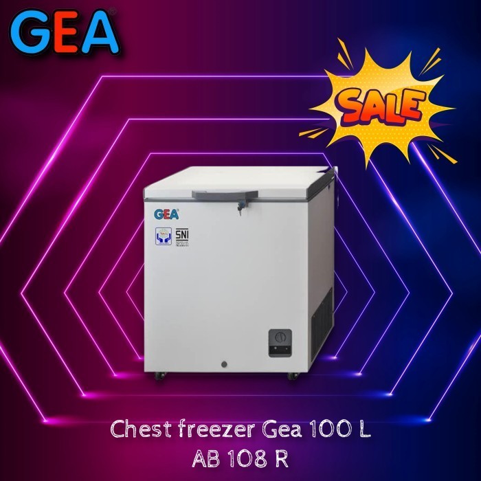 [Baru] Freezer Box Gea 100Liter Ab108R Chest Freezer Gea Ab 108 R Terbaru