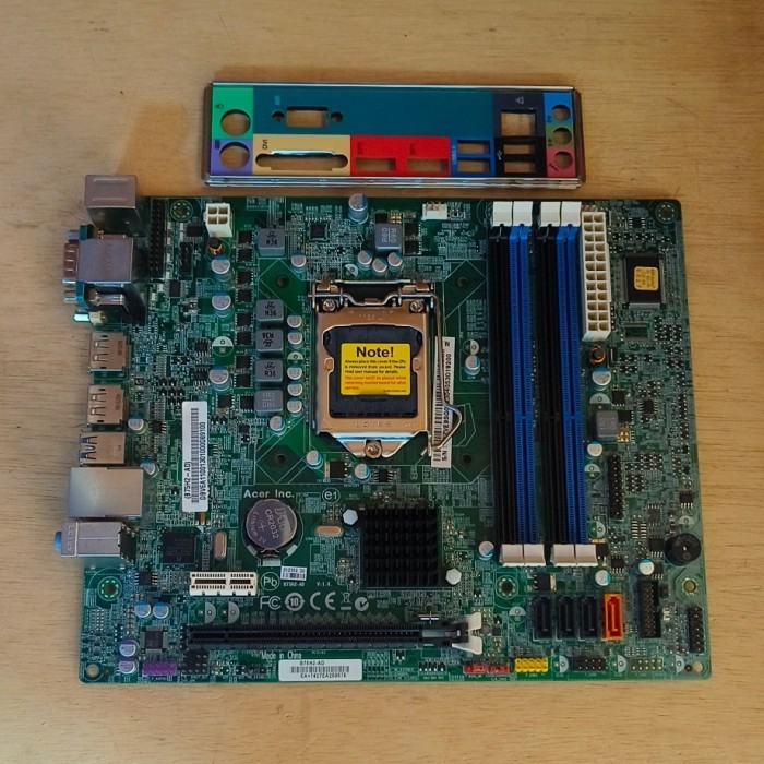 MOBO/MOTHERBOAD ACER B75 LGA 1155 USB 3 4 SLOT RAM DDR3