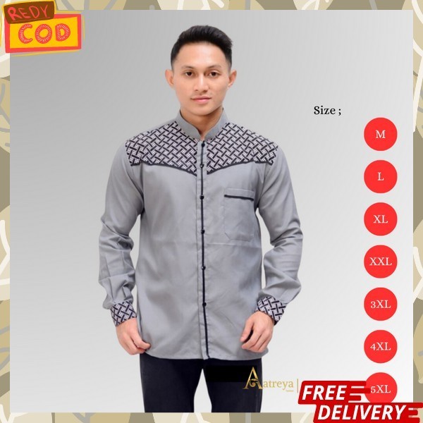 Atasan Lebaran Cowo Baju Koko Pria Dwasa Buju Kemeja Koko Pria Baju Pakaian Muslim Cowok Baju Kokoh 