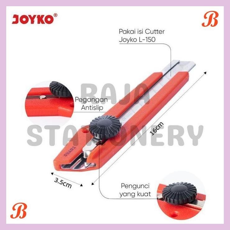 

| KG | JOYKO CUTTER BESAR PISAU POTONG PEMOTONG KERTAS SILET L-500 [12PCS]