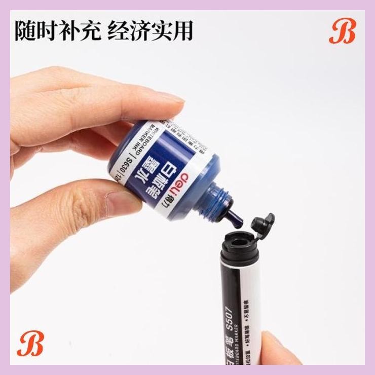 

| KG | DELI REFILL WHITEBOARD MARKER ISI ULANG TINTA SPIDOL PAPAN TULIS [BOX]