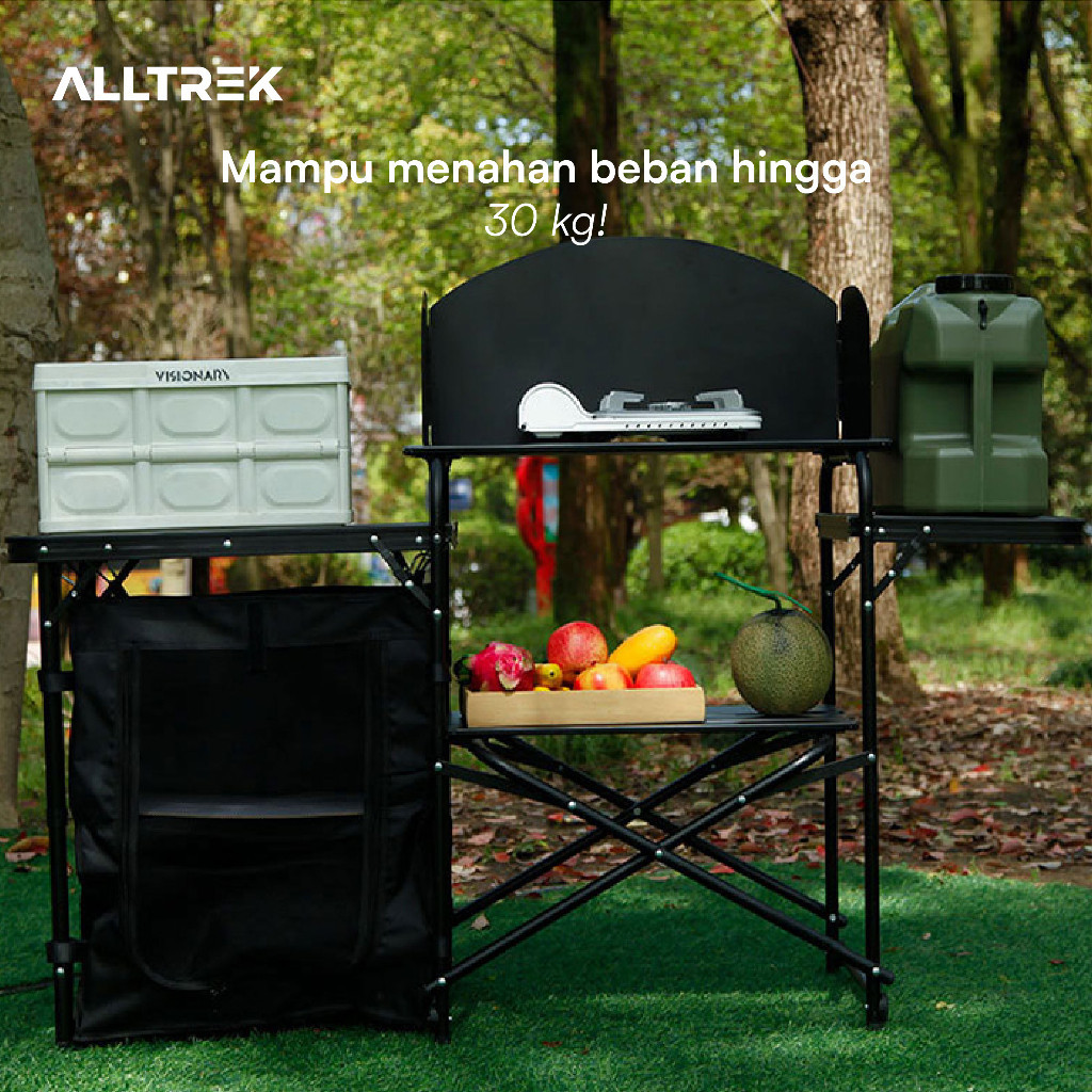 [LEV COLLECTIONS] BUY IT NOW  ALLTREK Meja Masak Camping TINERY BLACK Dapur Portable Kitchen