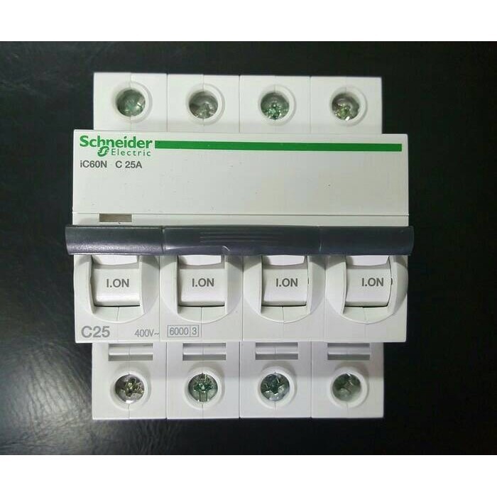 [New Ori] Schneider Mcb Ic60N 4Phase 25A/Mcb Ic60N 4P25A 6Ka Schneider Diskon