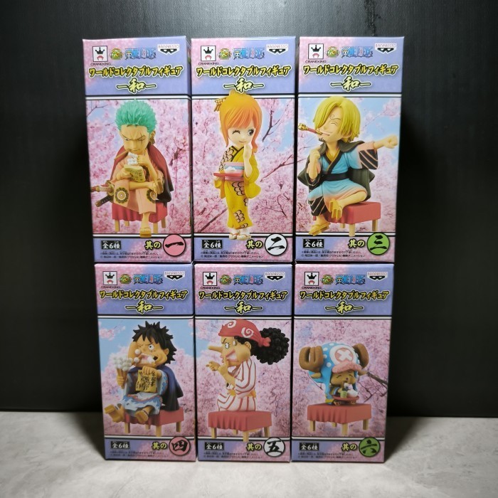 [Ori] Wcf Op One Piece Wano Japanese Style Vol.1 Set Of 6 Pcs Original Misb Terbaru
