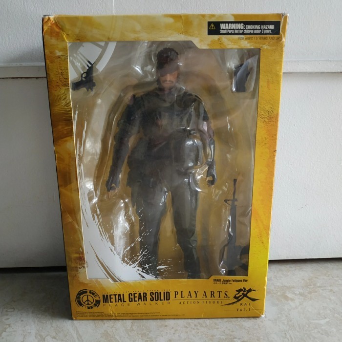 [Ori] Play Arts Metal Gear Solid Figure Snake Fatigue Ver Rare Murmer Keren Limited