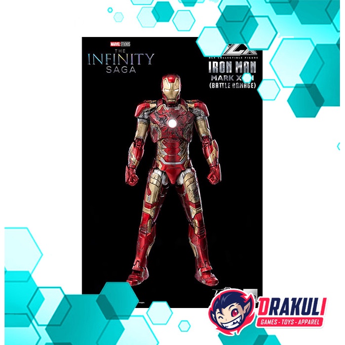 [Original] Threezero Dlx Iron Man Mark 43 Battle Damage Misb Berkualitas