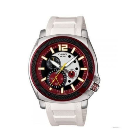 ✅New Jam Tangan Pria Casio Mtp-1316B Karet Putih Jam Merah Original Diskon