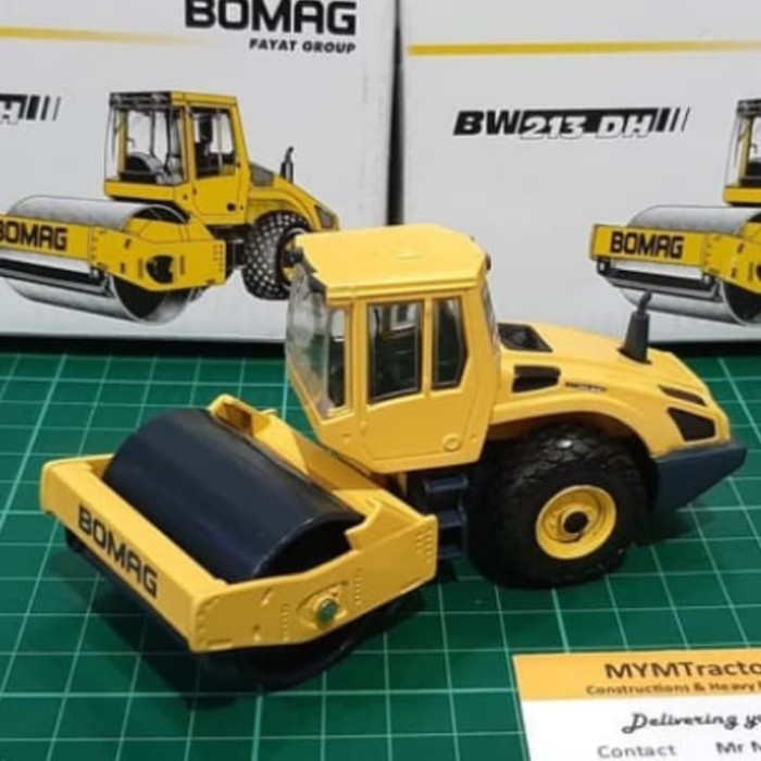 [Original] Diecast Miniatur Alat Berat Bomag Bw213 Sh Compactor 1:50 Diskon