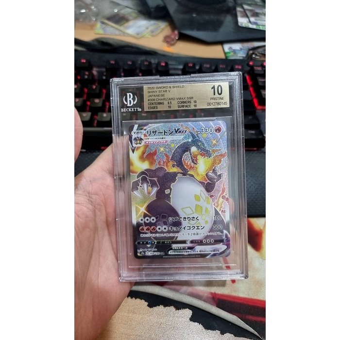 ✅Baru 2020 Pokemon Sword  Shield Japanes #308 Charizard Vmax Ssr Bgs 10 Berkualitas