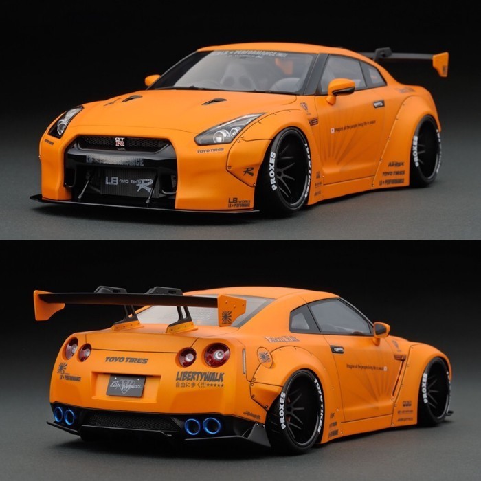 [Original] Ignition Model 1:18 Lb-Works Gt-R R35 Orange Terbaru