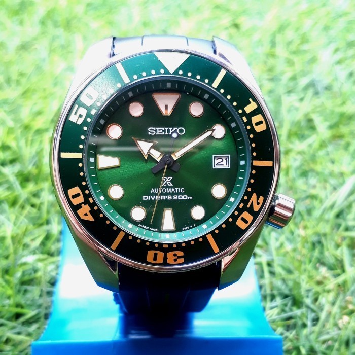 ✅New Seiko Mod Sumo Hulk Green Not Srpd Skx Movement Original Nh35 Diskon