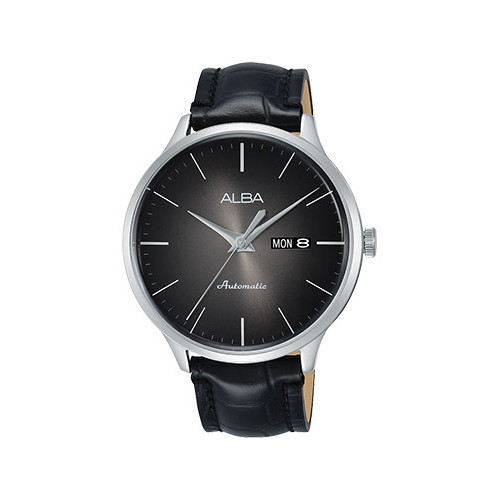 ✅New Ori Alba Automatic Al4109X1 Black Leather Al4109 Original Limited