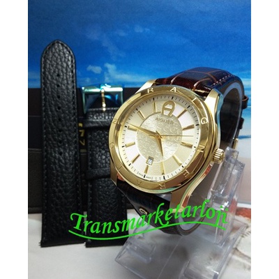 ✅New Ori Jam Tangan Pria Aigner Lazio Ii Aga32189B Gold Original Diskon