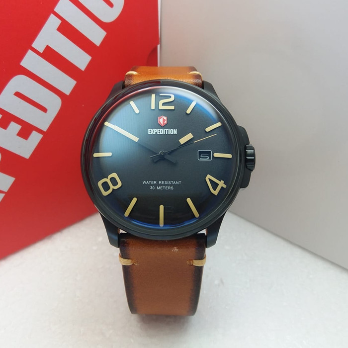 ✅Ori Expedition E6789 / 6789 - Jam Tangan Pria Original - Black Brown Diskon
