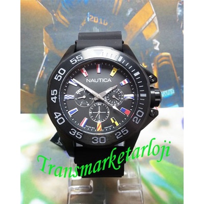 ✅Ori Jam Tangan Pria Nautica Napmia001 Hitam Original Garansi Resmi Diskon