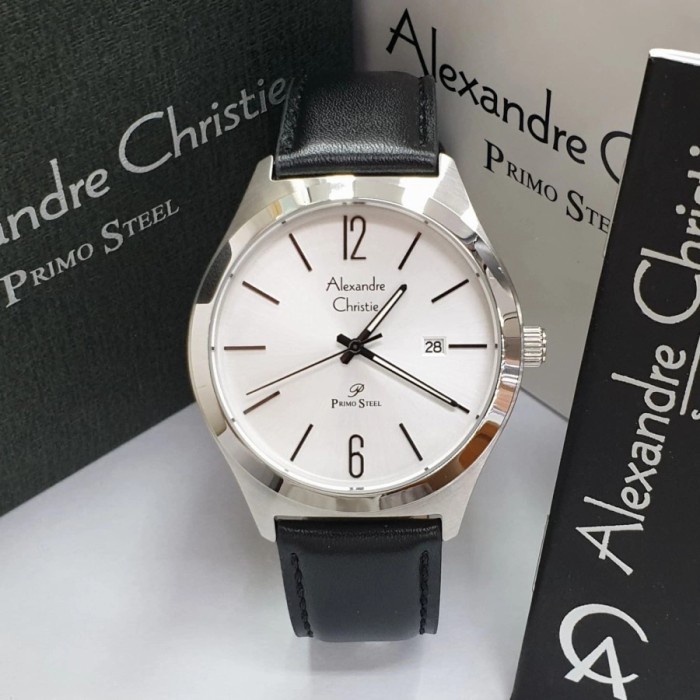✅Ori Jam Tangan Pria Alexandre Cristie Ac 1009 Silver Black Terbatas