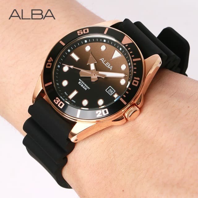 ✅Original Jam Tangan Pria Seiko Ag8K20X1 Rubber Watches Original Limited