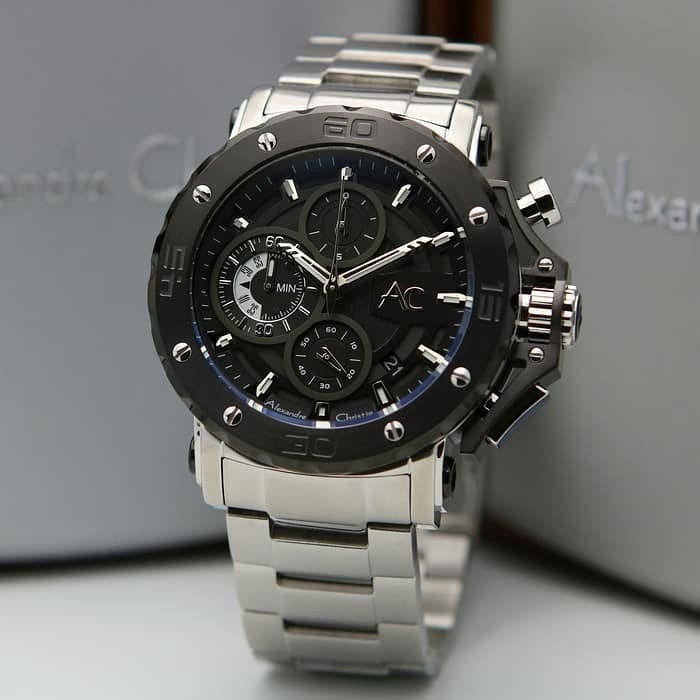 ✅Original Jam Tangan Pria Alexandre Christie Ac 9205 / Ac9205 Silver Black Terbaru