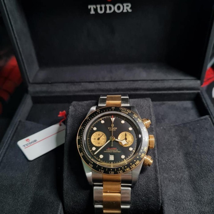 ✅Original Tudor Blackbay Heritage Chrono Twotone Steel Gold Berkualitas