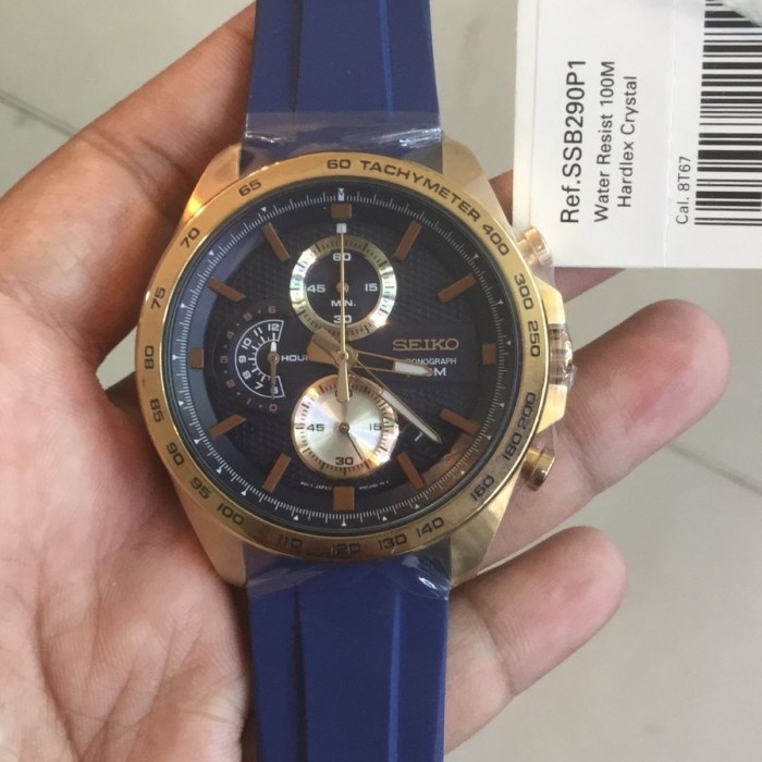 ✅Original Jam Tangan Pria Original Seiko Ssb290P1 Rubber Karet Murah Terbaru