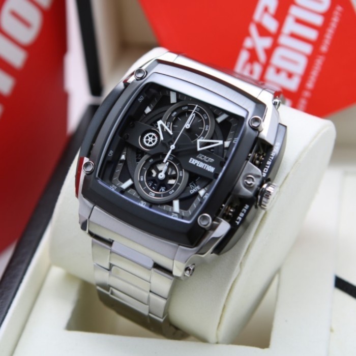 ✅Original Expedition Exp 3008 Silver Black Exp3008 Pria OriginalStainless Berkualitas