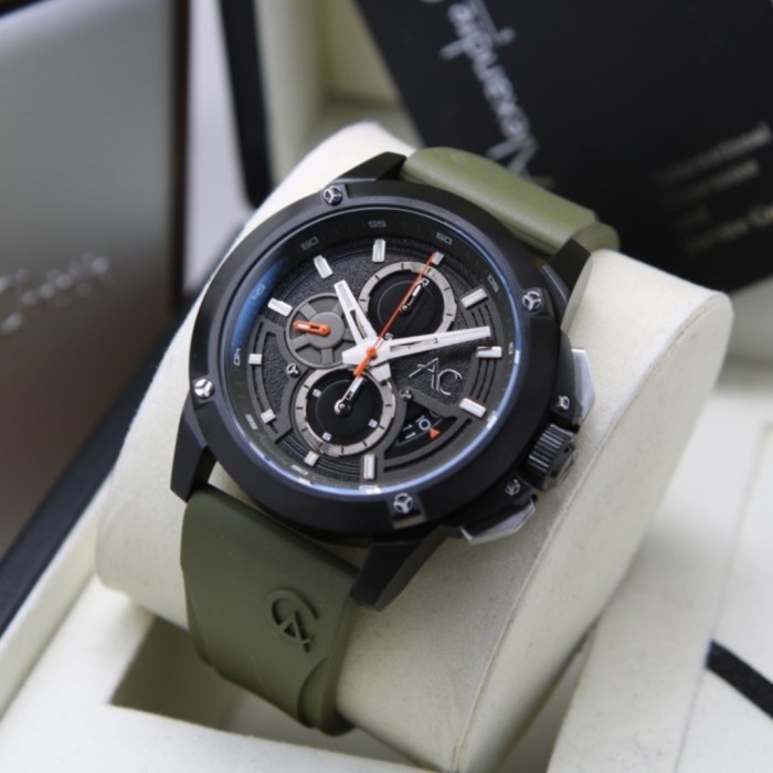 ✅Ready Alexandre Christie Ac 9602 Black Green Ac9602 Pria OriginalRubber Diskon