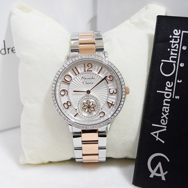 ✅Sale Jam Tangan Wanita Alexandre Christie Ac 2581 Bf Silver Rosegold Terbaru